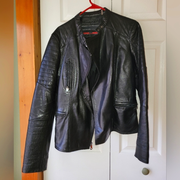 Marc New York Andrew Marc Leather Moto Jacket - Picture 1 of 3